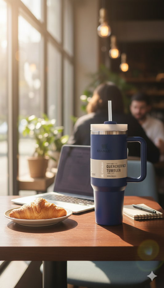 Stanley-Style 40oz Insulated Tumbler – Premium Stainless Steel - Navy Blue