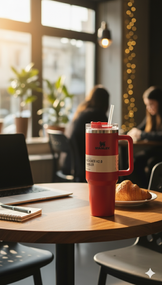 Stanley-Style 40oz Insulated Tumbler – Premium Stainless Steel - Red