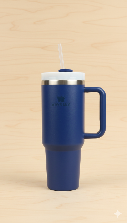 Stanley-Style 40oz Insulated Tumbler – Premium Stainless Steel - Navy Blue