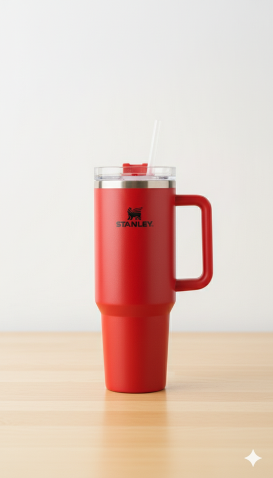 Stanley-Style 40oz Insulated Tumbler – Premium Stainless Steel - Red